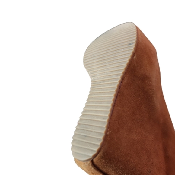 Aldo faux suede high wedge shoes size 6.5 color tan - Picture 2 of 6